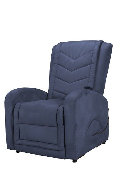 Fauteuil Blue Ilaria en microfibre