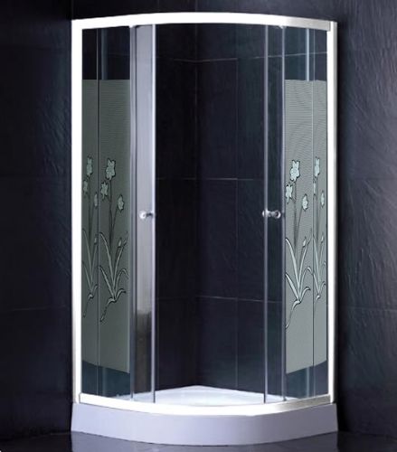 Piatto Doccia Con Box Doccia.Semicircular Shower Enclosure With Shower Tray