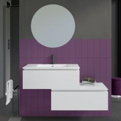 Mueble de baño suspendido Luton 100 cm ancho Blanco Mate - Comprar online  al mejor precio.