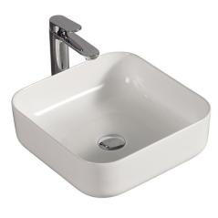 Lavabo esquinero de cerámica blanco brillante 39x37 cm suspendido para  ahorrar espacio LAV73