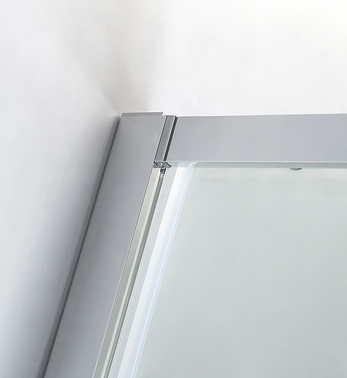 Semicircular shower enclosure 70x90 cm transparent glass slim profile BOX061